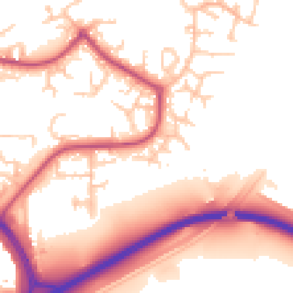 Daytime road noise heatmap for SE28 8NN