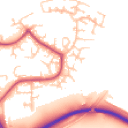 Daytime road noise heatmap for SE28 8NR