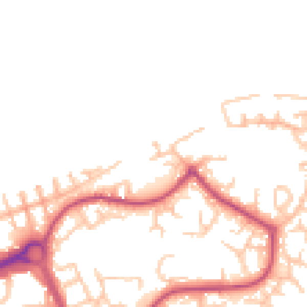 Daytime road noise heatmap for SE28 8QB