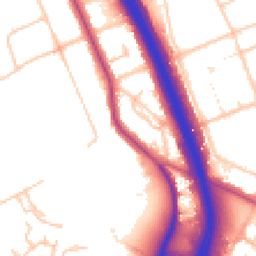 Daytime road noise heatmap for SE3 0DZ