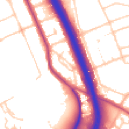 Daytime road noise heatmap for SE3 0EB