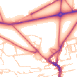 Daytime road noise heatmap for SE3 0TZ