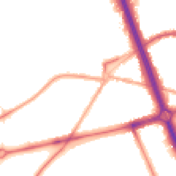 Night-time road noise heatmap for SE3 7AW