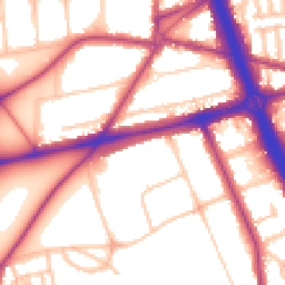 Daytime road noise heatmap for SE3 7BD