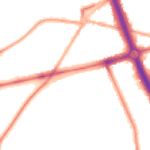 Night-time road noise heatmap for SE3 7BD