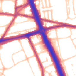 Daytime road noise heatmap for SE3 7BH