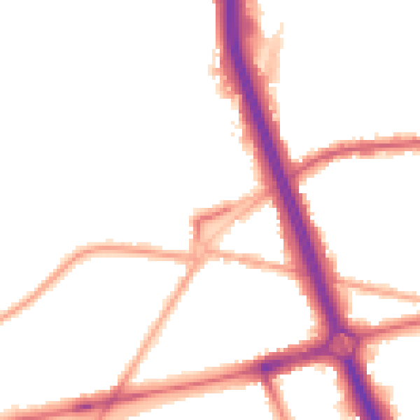 Night-time road noise heatmap for SE3 7EU
