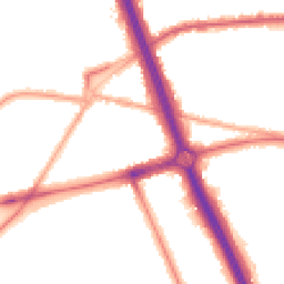 Night-time road noise heatmap for SE3 7JZ