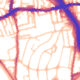 Daytime road noise heatmap for SE3 7PJ