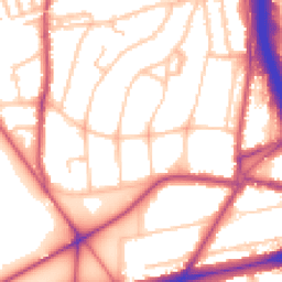 Daytime road noise heatmap for SE3 7QU