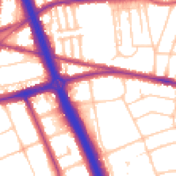 Daytime road noise heatmap for SE3 8BP