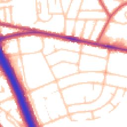 Daytime road noise heatmap for SE3 8BZ