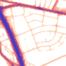 Daytime road noise heatmap for SE3 8HJ