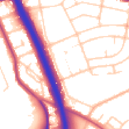 Daytime road noise heatmap for SE3 8HW