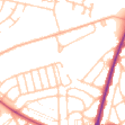 Daytime road noise heatmap for SE3 8LU