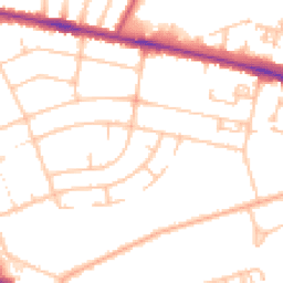 Daytime road noise heatmap for SE3 8PJ