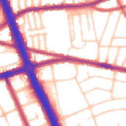 Daytime road noise heatmap for SE3 8RN