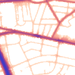 Daytime road noise heatmap for SE3 8RP