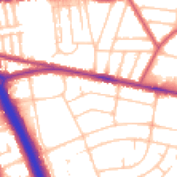 Daytime road noise heatmap for SE3 8RU