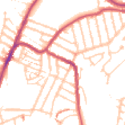 Daytime road noise heatmap for SE4 1AD