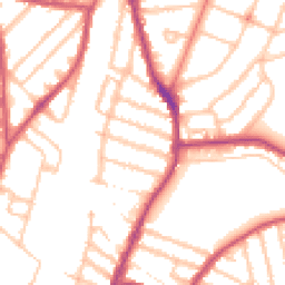 Daytime road noise heatmap for SE4 2AX