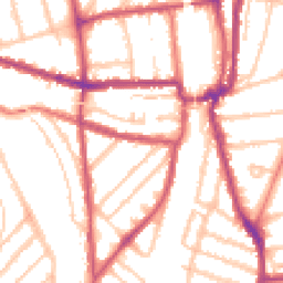 Daytime road noise heatmap for SE4 2EN