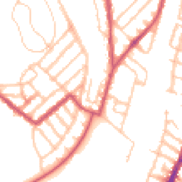 Daytime road noise heatmap for SE4 2HY