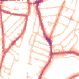 Daytime road noise heatmap for SE4 2SZ