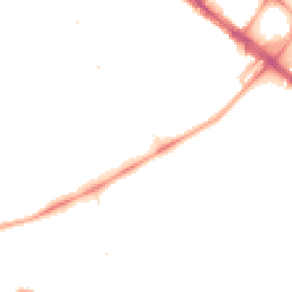 Night-time road noise heatmap for SE5 0AN