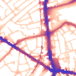 Daytime road noise heatmap for SE5 0AS