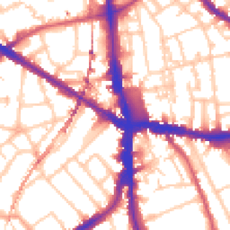 Daytime road noise heatmap for SE5 0AT