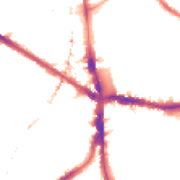 Night-time road noise heatmap for SE5 0AT