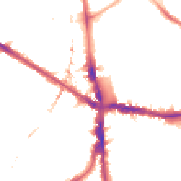 Night-time road noise heatmap for SE5 0AU