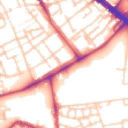Daytime road noise heatmap for SE5 0AW