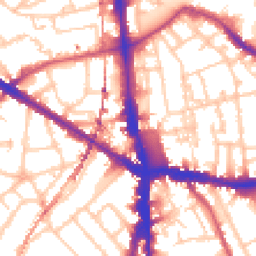 Daytime road noise heatmap for SE5 0AZ