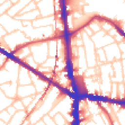 Daytime road noise heatmap for SE5 0BD
