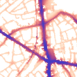 Daytime road noise heatmap for SE5 0BH