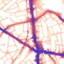 Daytime road noise heatmap for SE5 0BJ