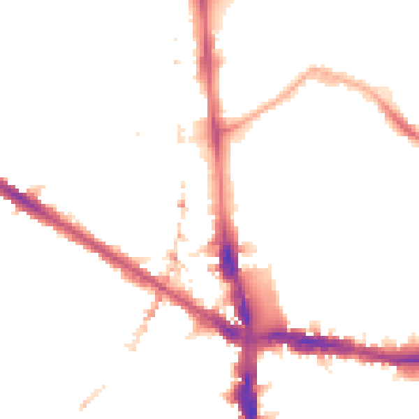 Night-time road noise heatmap for SE5 0BJ