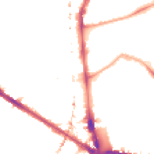 Night-time road noise heatmap for SE5 0BT