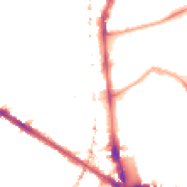 Night-time road noise heatmap for SE5 0BU