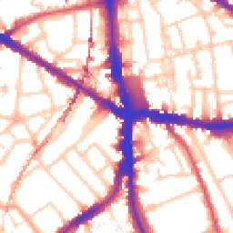 Daytime road noise heatmap for SE5 0BX