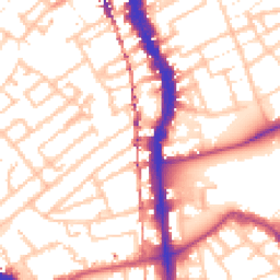 Daytime road noise heatmap for SE5 0DD