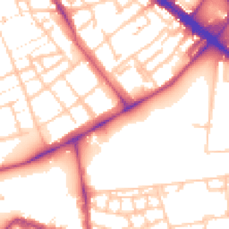 Daytime road noise heatmap for SE5 0DG