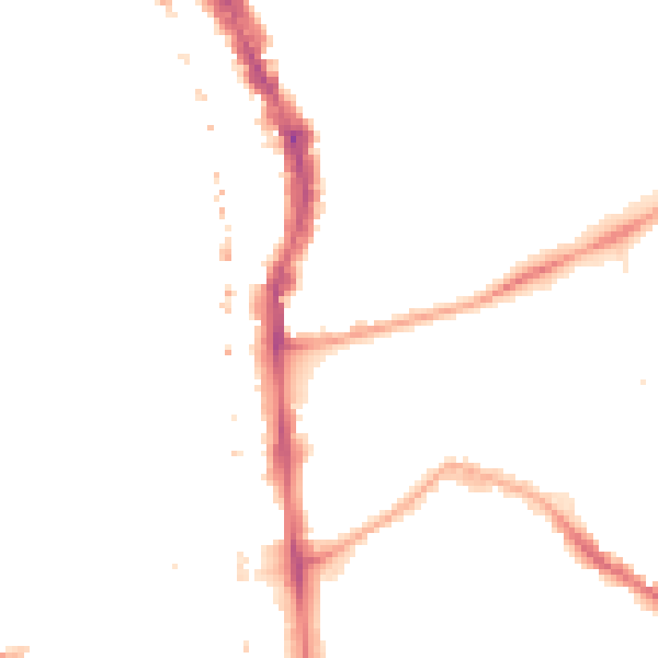 Night-time road noise heatmap for SE5 0DH