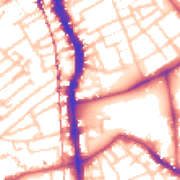 Daytime road noise heatmap for SE5 0DJ