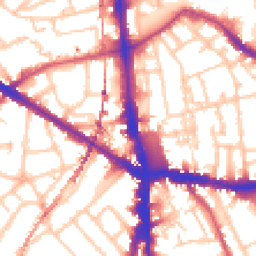 Daytime road noise heatmap for SE5 0DL