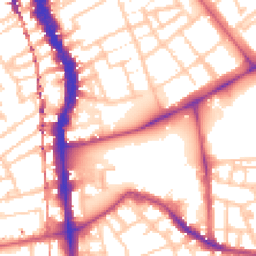 Daytime road noise heatmap for SE5 0DY