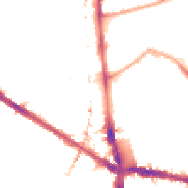 Night-time road noise heatmap for SE5 0EA