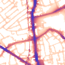 Daytime road noise heatmap for SE5 0EE